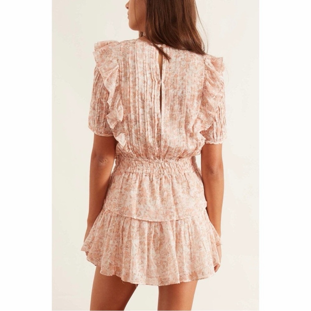LOVESHACKFANCY Natasha Dress Vanilla Foam Ditsy Floral Print Size XS Cotton - Picture 6 of 16